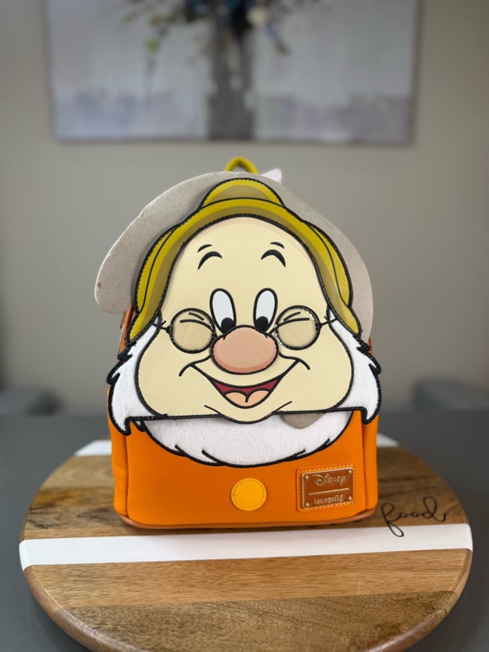 Disney Loungefly Doc Character Mini Backpack in Orange, Cream and Yellow NWT